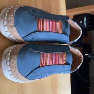 Suede slip on sneakers. Size 8.